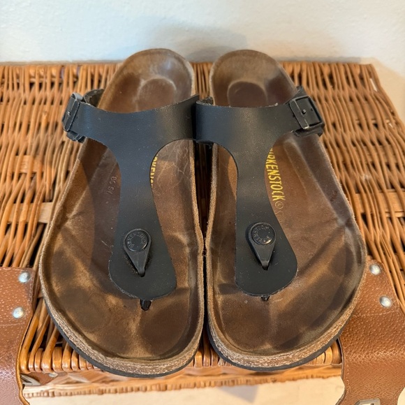 Birkenstock Gizeh Women's Slip On Sandals Black EU 38 US 7 Comfort Beach Beach - Picture 2 of 8